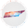 Abstract Map Of Tennessee Geometric Sticker