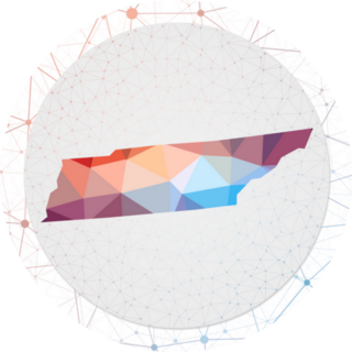 Abstract Map Of Tennessee Geometric Sticker