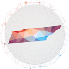 Abstract Map Of Tennessee Geometric Sticker