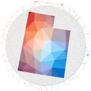 Abstract Map Of Utah Polygonal Map Sticker