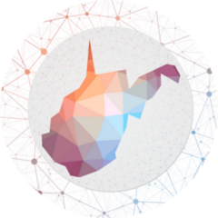 Abstract Map Of West Virginia Geometric Sticker