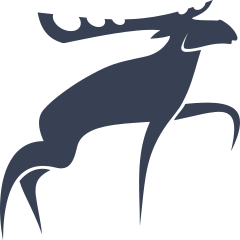 Abstract Moose Sticker