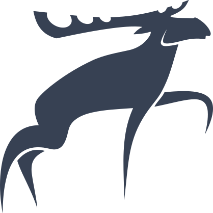 Abstract Moose Sticker