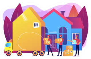 Abstract Moving Illustration Sticker