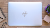 Abstract Mushrooms Symbol Of The Forest Sticker on a Laptop (New) example