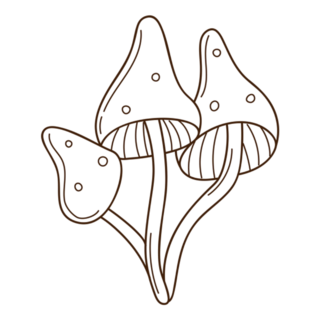 Abstract Mushrooms Symbol Of The Forest Sticker