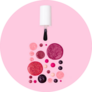 Abstract Nail Polish Bottle In Drops Sticker