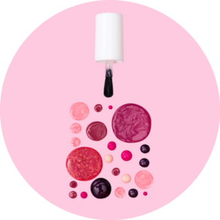 Abstract Nail Polish Bottle In Drops Sticker