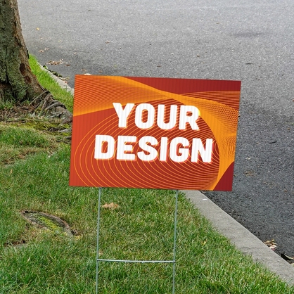 Abstract Orange Yard Sign