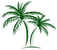 Abstract Palm Trees Sticker