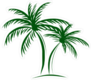 Abstract Palm Trees Sticker