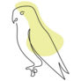 Abstract Parakeet Sticker