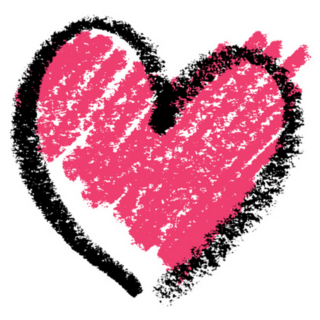 Abstract Pink Heart, Painted With Lipstick Sticker