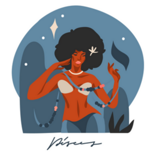 Abstract Pisces Mermaid Sticker 