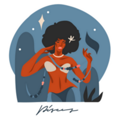 Abstract Pisces Mermaid Sticker 