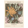 Abstract Poster Flower Market Jamaica Sticker
