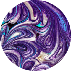 Abstract Purple Nail Polish Swirl Sticker