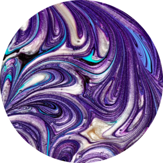 Abstract Purple Nail Polish Swirl Sticker