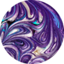 Abstract Purple Nail Polish Swirl Sticker