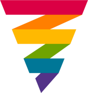 Abstract Rainbow Strip Sticker