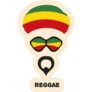 Abstract Rastaman Reggae Icon Sticker