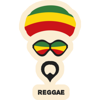 Abstract Rastaman Reggae Icon Sticker