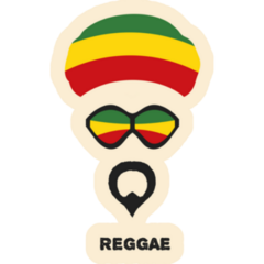 Abstract Rastaman Reggae Icon Sticker