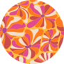 Abstract Retro 70s Psychedelic Flower Pattern Sticker