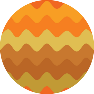 Abstract Retro 70s Waves Pattern Sticker