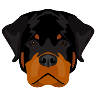 Abstract Rottweiler Head Sticker