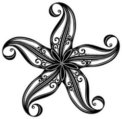 Abstract Sea Starfish Sticker