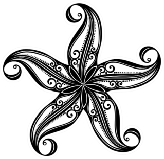 Abstract Sea Starfish Sticker