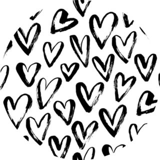 Abstract Seamless Heart Pattern Sticker
