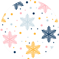 Abstract Seamless Snowflake Pattern Geometric Sticker
