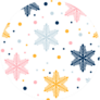 Abstract Seamless Snowflake Pattern Geometric Sticker