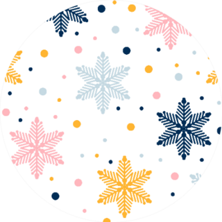 Abstract Seamless Snowflake Pattern Geometric Sticker