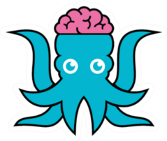 Abstract Squid Logo Sticker