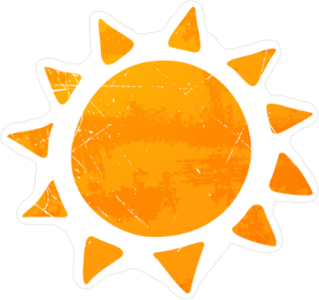 Abstract Summer Sun Sticker