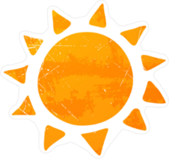 Abstract Summer Sun Sticker