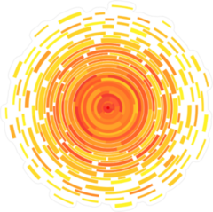 Abstract Sun Sticker