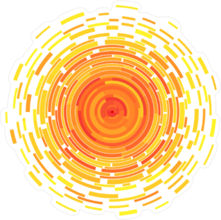 Abstract Sun Sticker