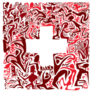Abstract Swiss Flag Sticker