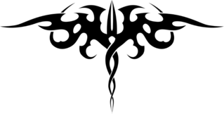 Abstract Tattoo Wings Sticker