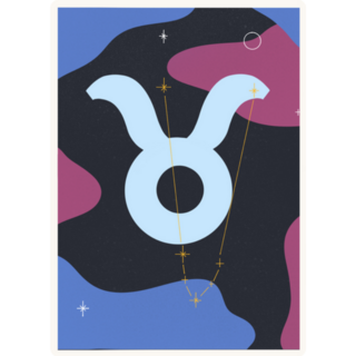 Abstract Taurus Zodiac Symbol Sticker