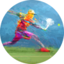 Abstract Tennis Player Painting Sticker