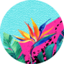 Abstract Tropical Summer Design Sticker