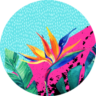 Abstract Tropical Summer Design Sticker