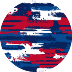 Abstract Usa Colors Grunge Pattern Fourth Of July Sticker