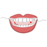 Abstract Vampire Smile Sticker