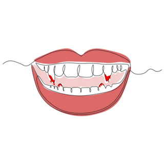 Abstract Vampire Smile Sticker